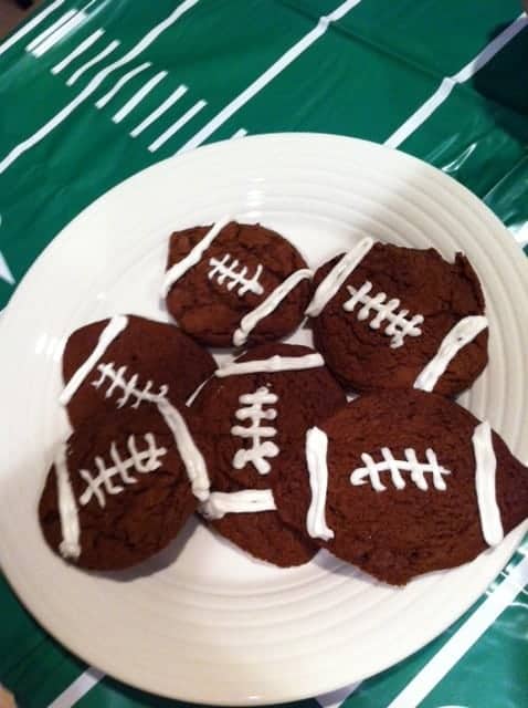 Football Cookies for Tailgate