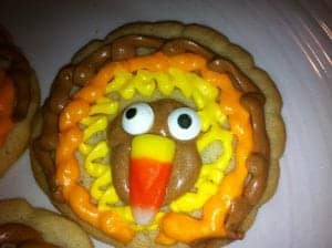 Easy Thanksgiving Turkey cookies
