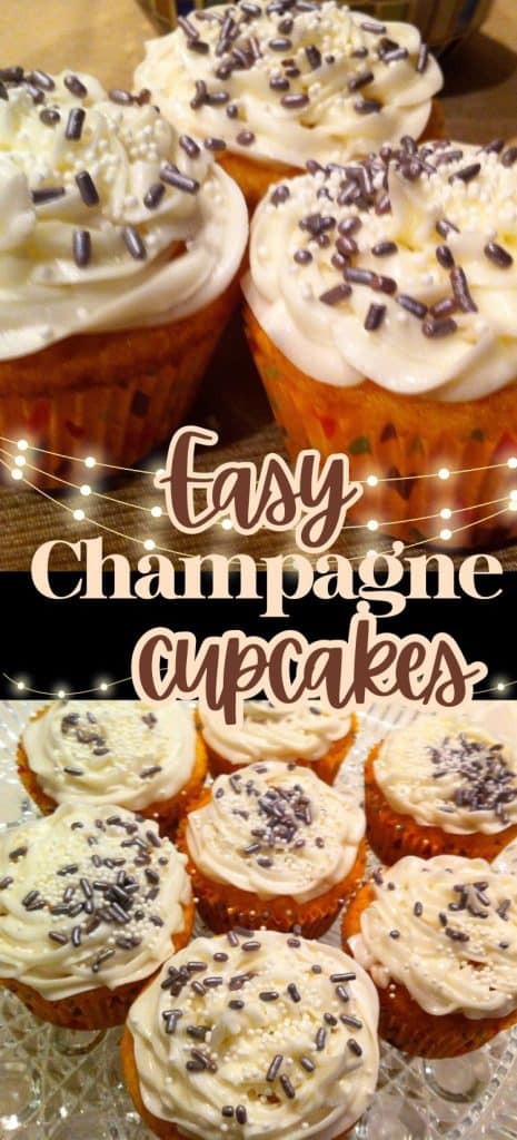 Easy Champagne Cupcakes on plate.