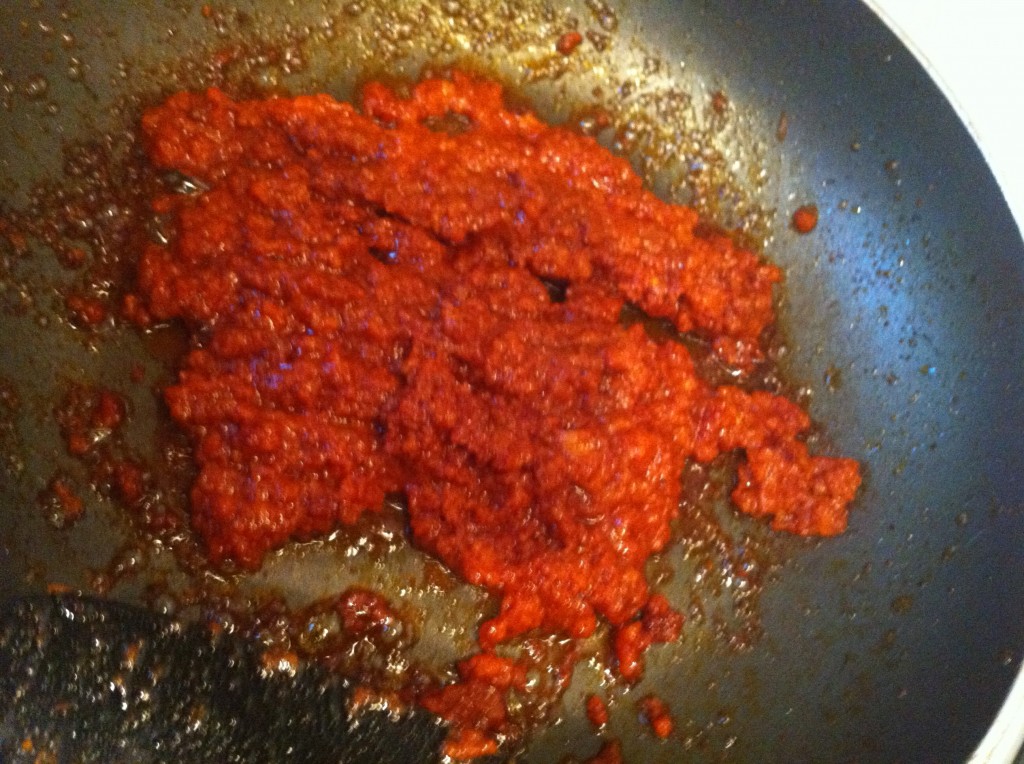 Chorizo cooking
