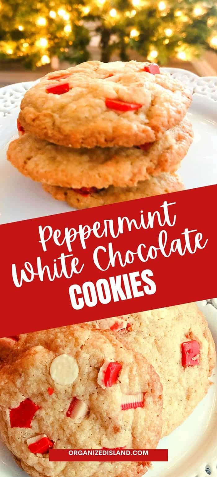 Peppermint White Chocolate Cookies