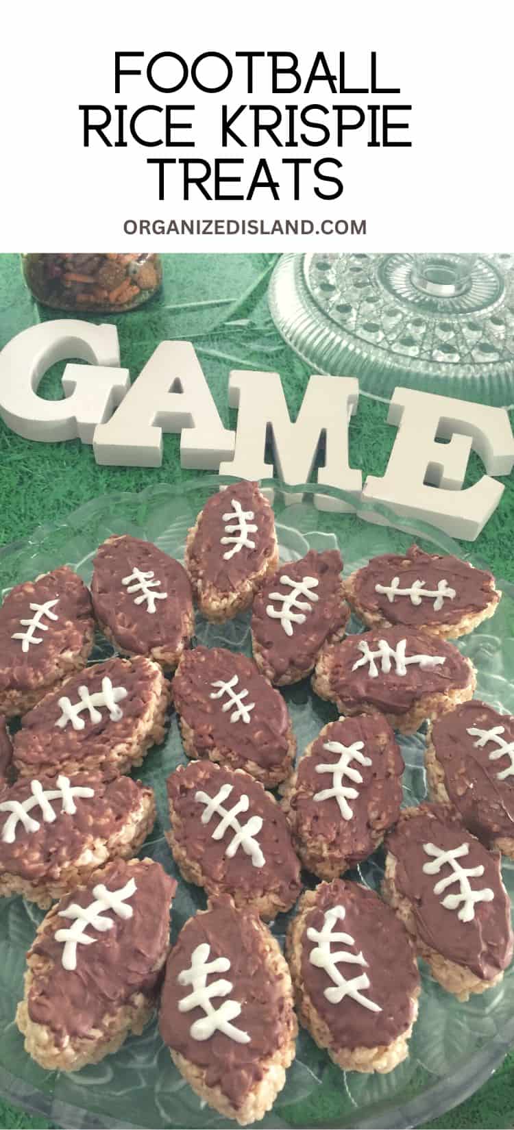 Football Rice Krispie Treats - Organized Island