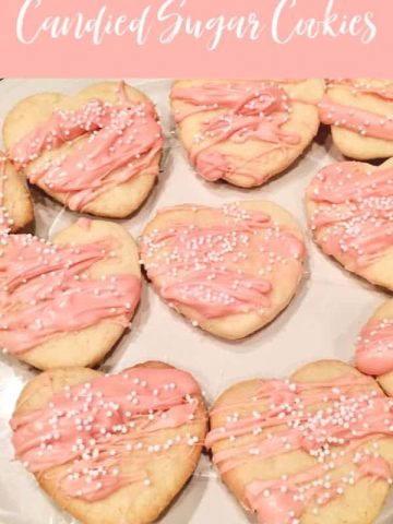 candied valentines cookies