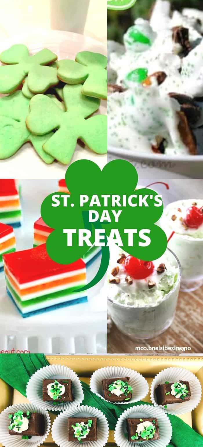 St. Patrick's Day Treats in collage.