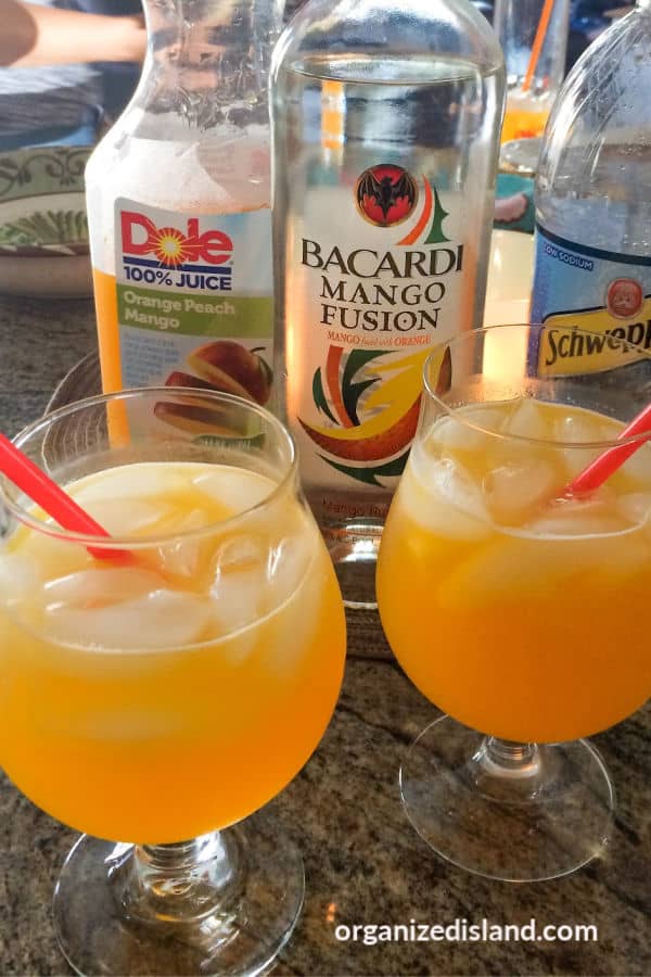 mango rum spritzer