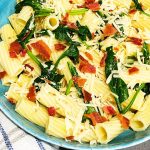Bacon Spinach pasta recipe