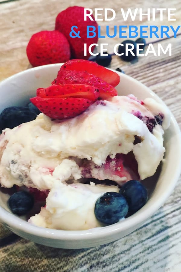 Strawberry Blueberry Ice Cream