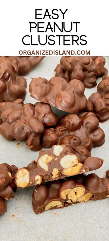 Easy Peanut Clusters on parchment paper