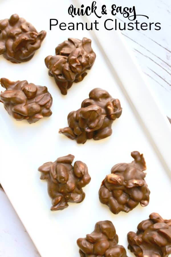 Homemade Chocolate covered peanut clusters