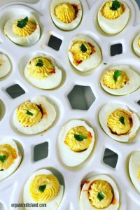 Chorizo Deviled Eggs Recipe - Organized Island