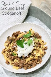 Ground beef stroganoff