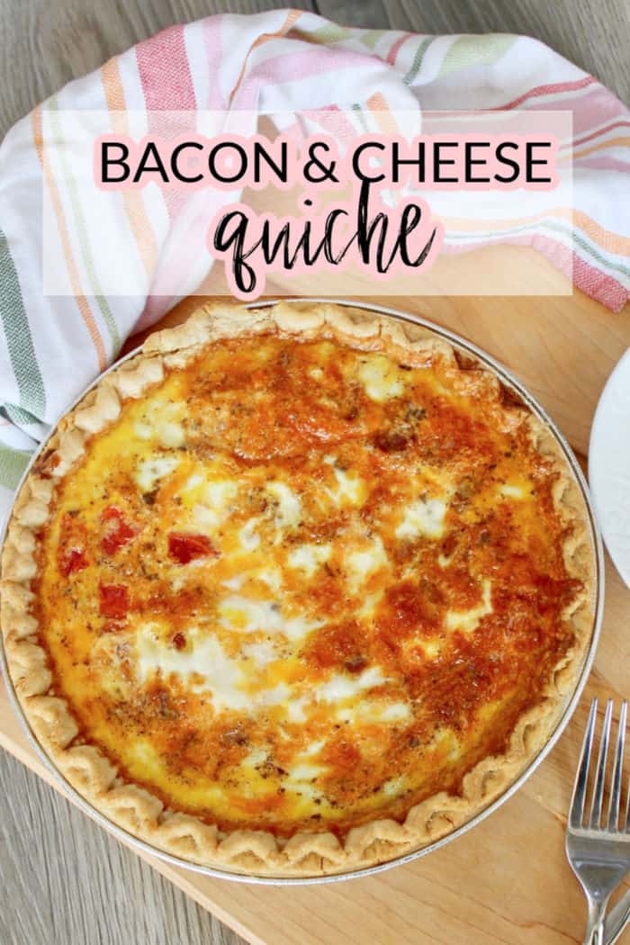Easy Bacon Cheese Quiche Recipe - Organized Island