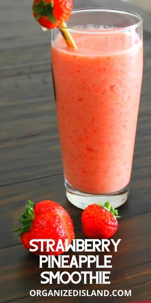 Strawberry Pineapple Smoothie in glass
