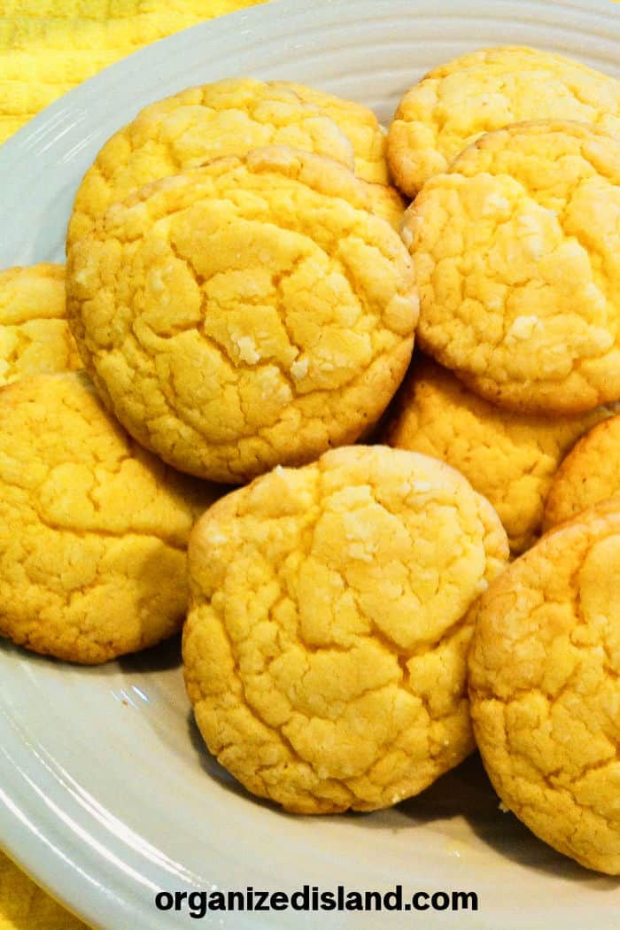 lemon cookies on plate