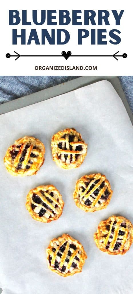 Blueberry Hand Pies on tray.