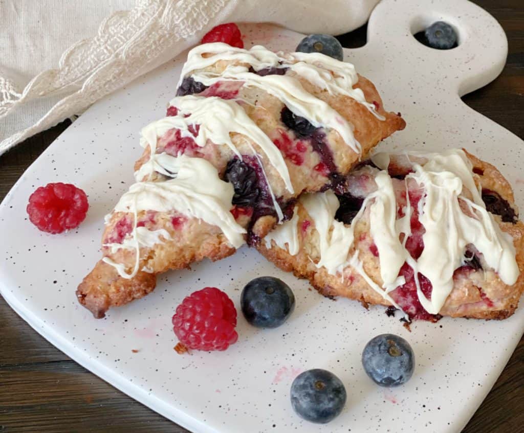 Blueberry Raspberry Scones - Organized Island