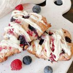 Blueberry Raspberry Scones Recipe Card