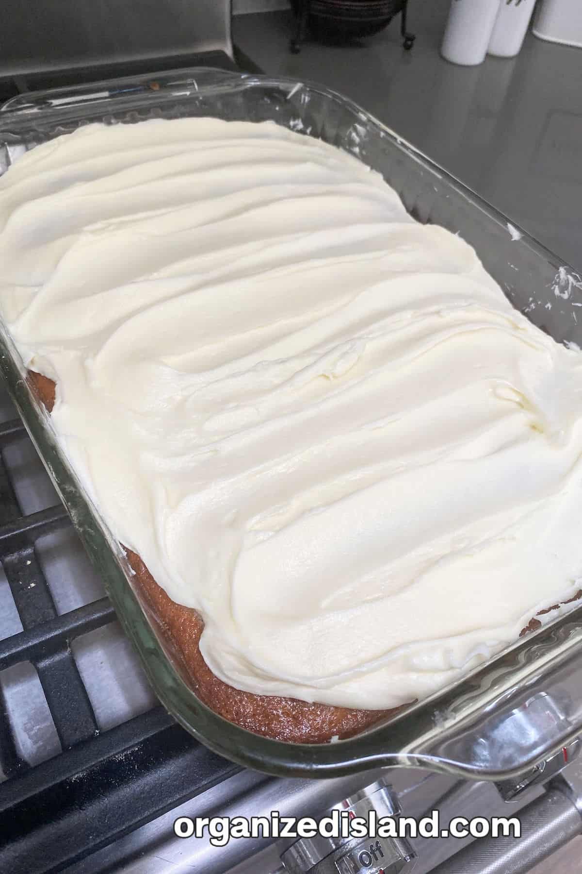 Easy Cream Cheese Frosting on cake.