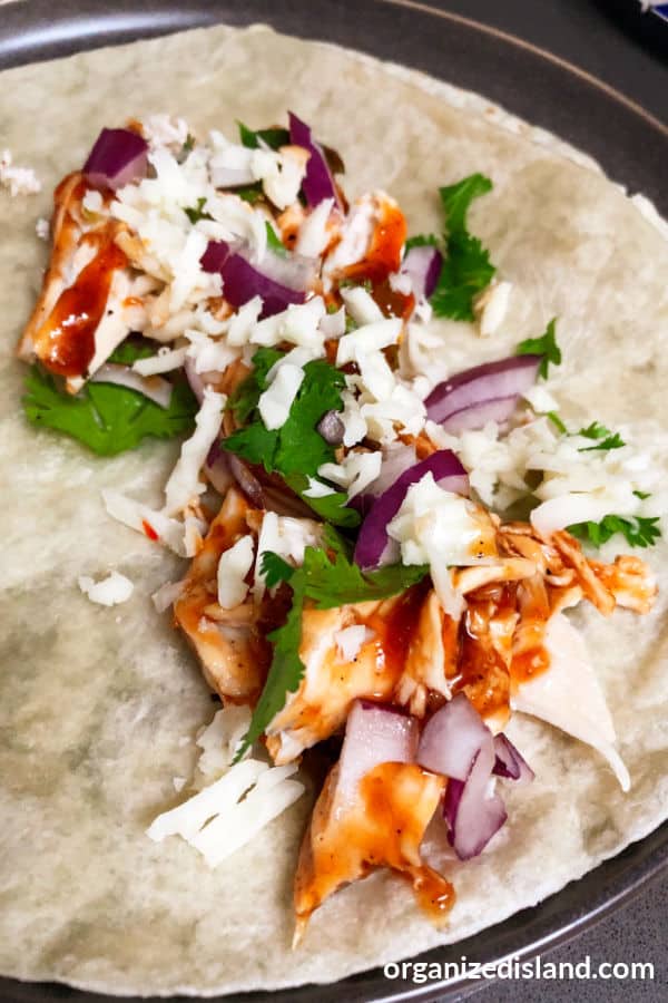 barbecue chicken wraps