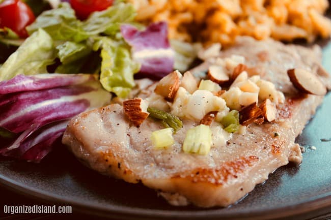 Pork Chops with Pecans and Feta