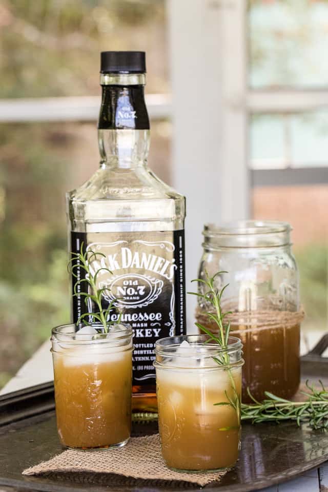 Apple Rosemary Whiskey Cocktail | Throw Your Best Game Day Get Together Ever! | Organized Island