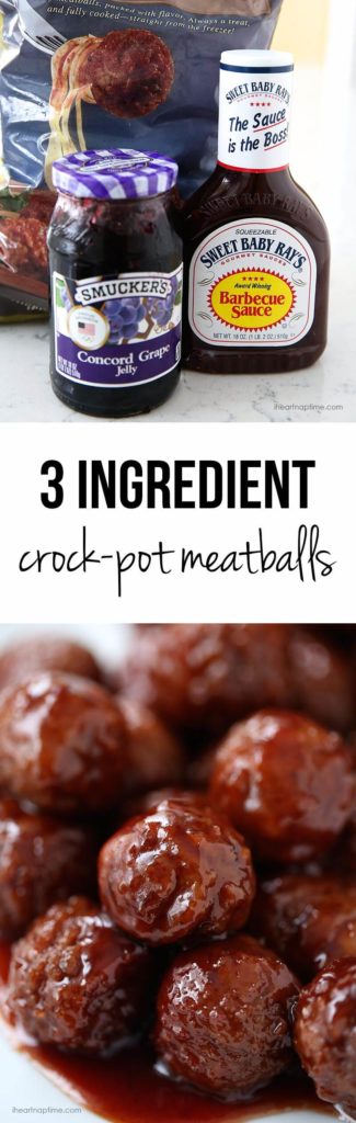 Crock Pot Grape Jelly & BBQ Meatballs | Throw Your Best Game Day Get Together Ever! | Organized Island