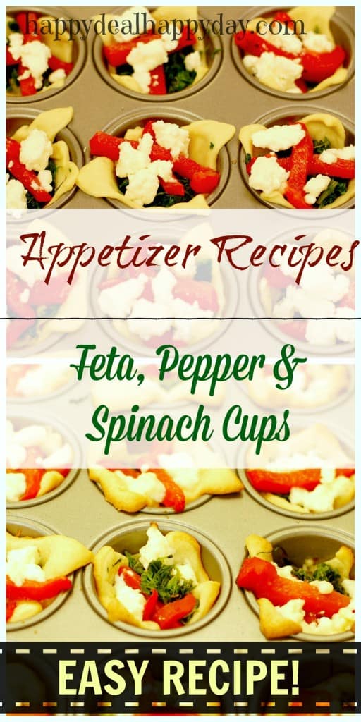 Feta, Pepper & Spinach Cups | Throw Your Best Game Day Get Together Ever! | Organized Island
