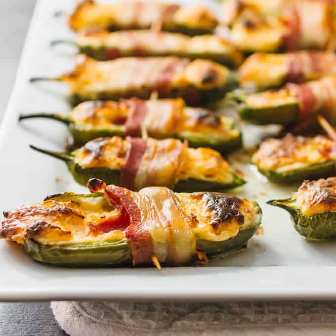 Bacon Wrapped Jalapeno Peppers Stuffed with Cream Cheese | Throw Your Best Game Day Get Together Ever! | Organized Island