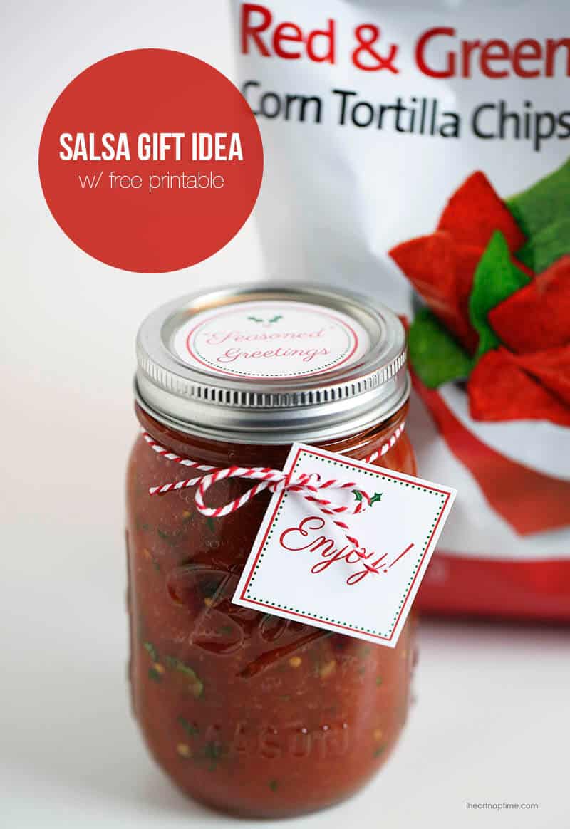 16 Simple and Savory Christmas Gift Ideas | Homemade Salsa Gift | I Heart Naptime