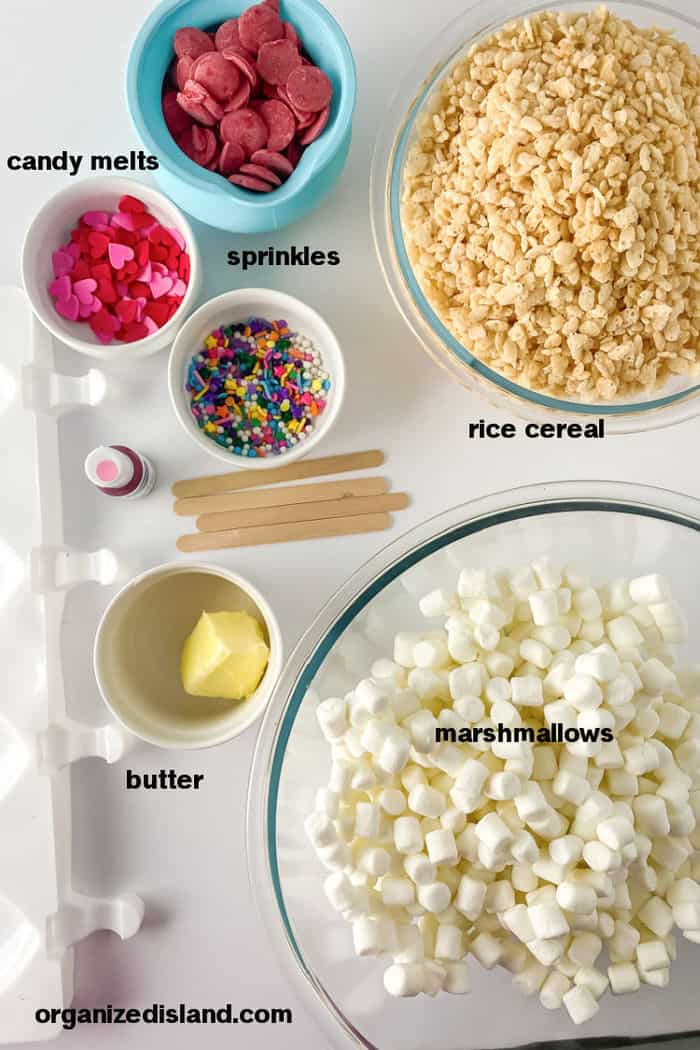Valentines Popcorn Treats Ingredients