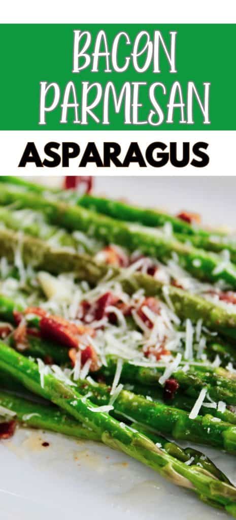 Bacon Parmesan Asparagus on dish.