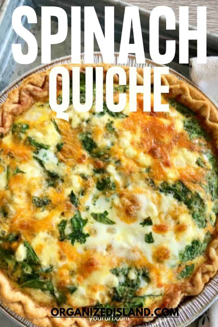 Spinach Feta Cheese Quiche Recipe - Organized Island