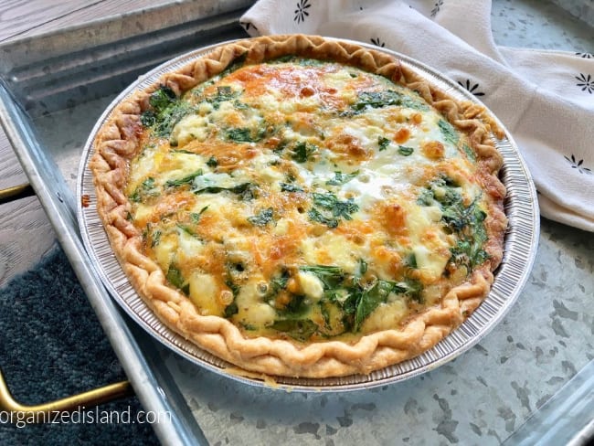 Baked Spinach Feta Quiche