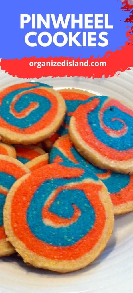 Red white and blue Pinwheel Cookies