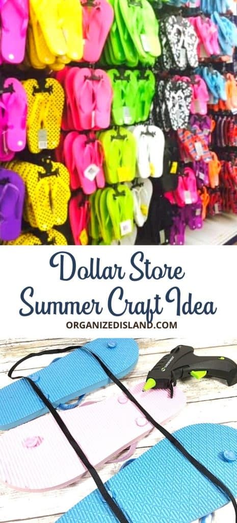 Dollar Store Summer Craft Idea flop flops from dollar store.