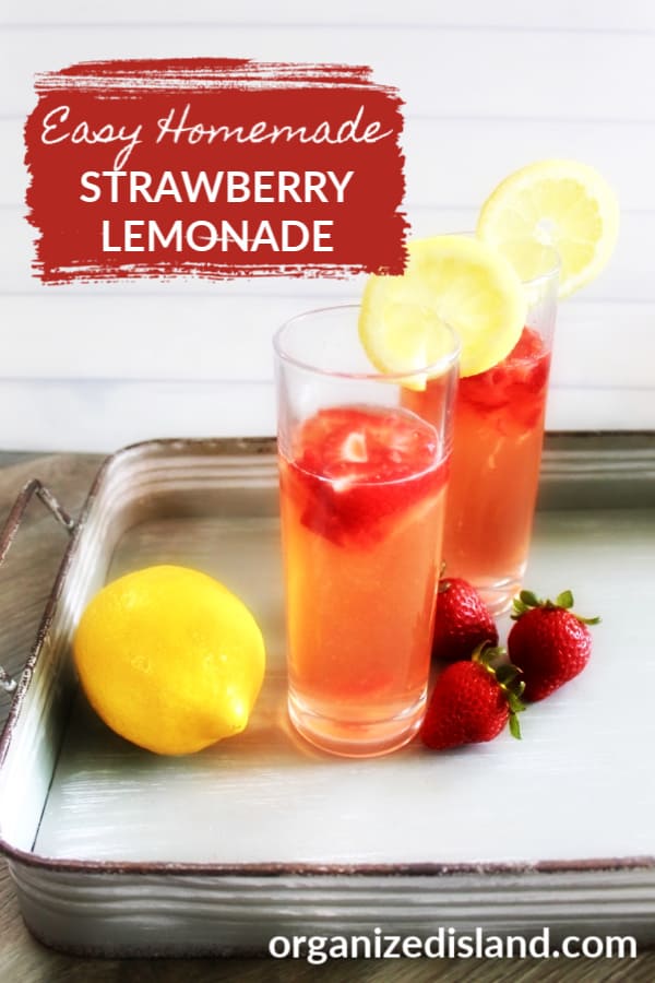 Fresh homamade straw berry lemonade