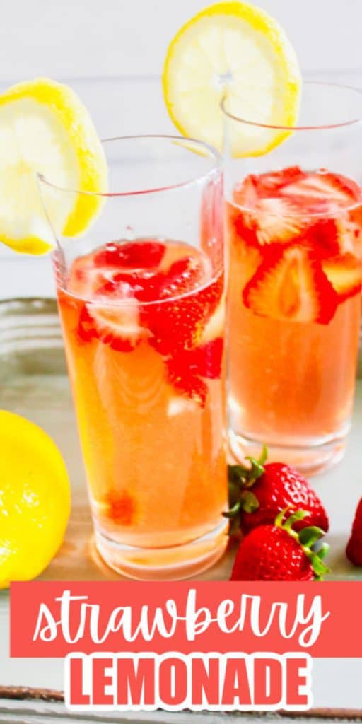 Easy Homemade Strawberry Lemonade - Organized Island