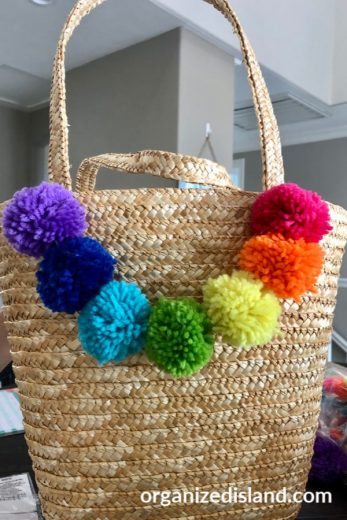 DIY Straw Tote Bag Quick Craft Idea - Organized Island