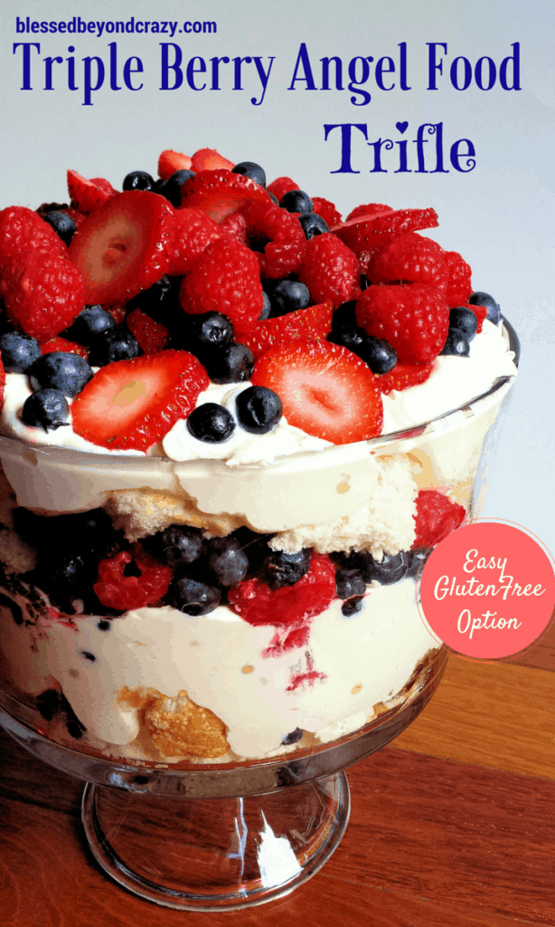 30+ Amazing Brunch Recipes with Fresh Fruit - Triple Berry Angel Food Trifle