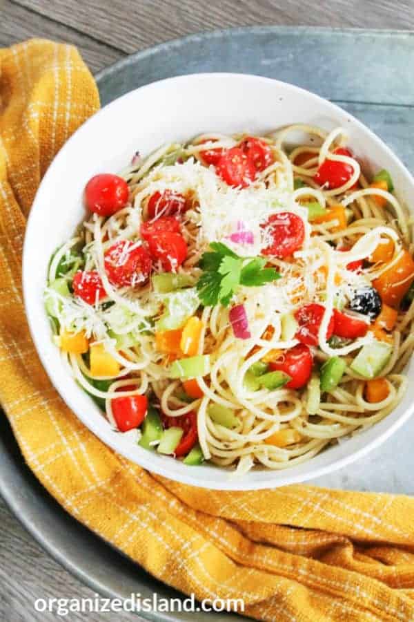 Easy Spaghetti Pasta Salad