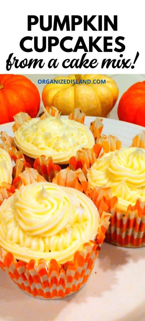 Pumpkin Cupcakes from a cake mix (