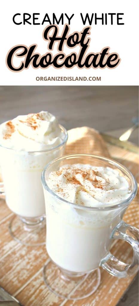 White Hot Chocolate in cups.