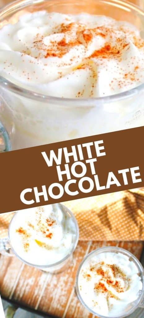 White Hot Chocolate in cupsl