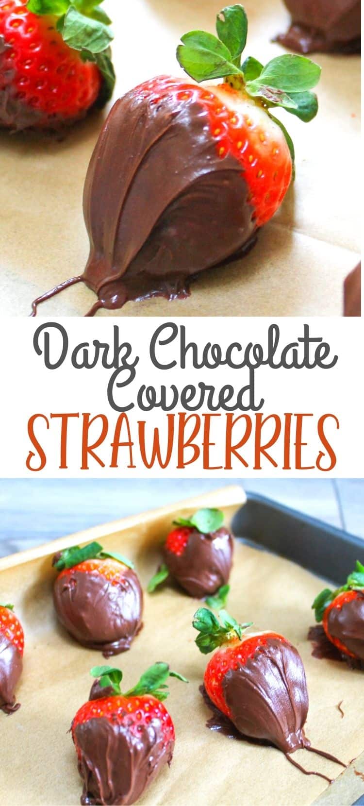 Easy Dark Chocolate Covered Strawberries - Organized Island