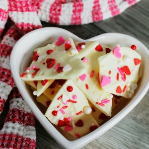 White Chocolate Bark Valentines Day recipe