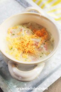 Cheesy Ham Potato Soup - Organized Island