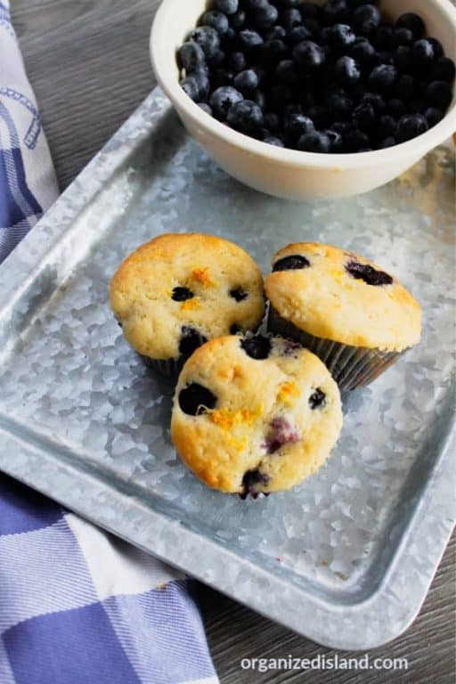 Easy Blueberry Muffins - Organized Island