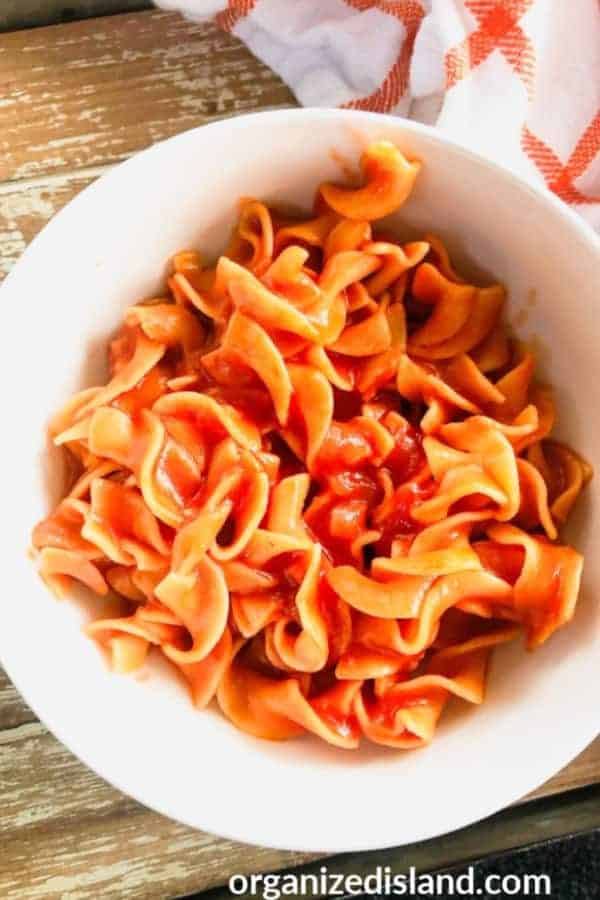 tomato sauce pasta