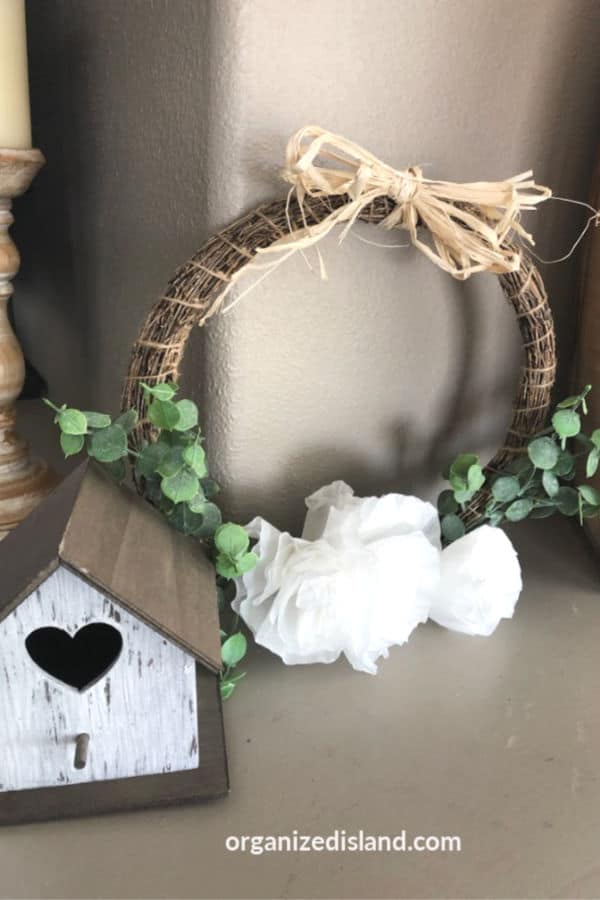 Coffee Filter Flower Wreath Craft