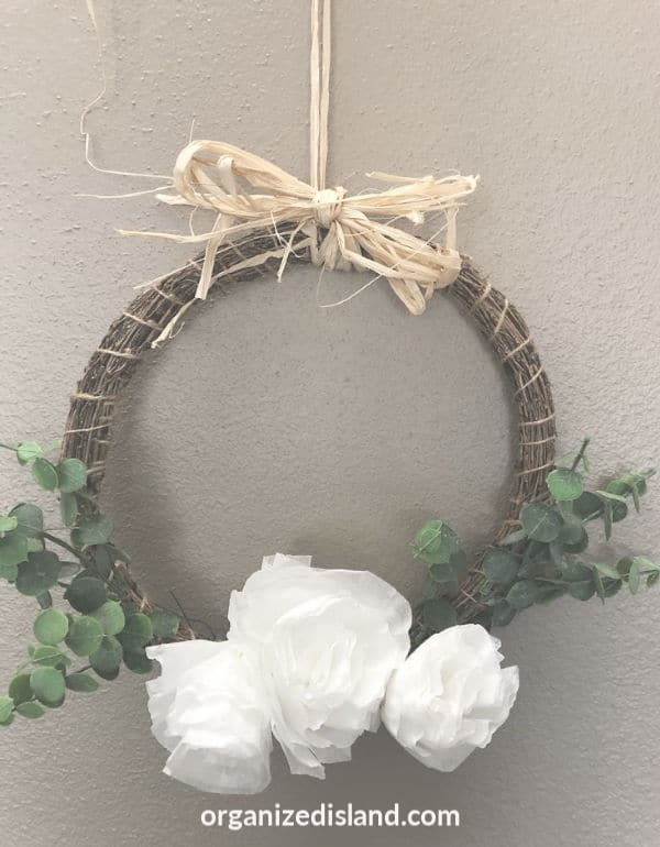 Coffee Filter Flower Wreath Craft